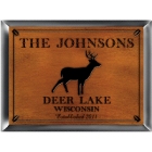 Personalized Stag Wood Cabin Sign