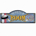 Personalized Hockey Power Play Kid's Room Sign