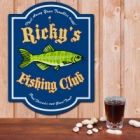 Fishing Club Personalized Wall Sign