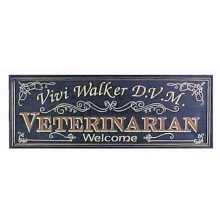 13 x 36 Personalized Veterinarian Wood Sign