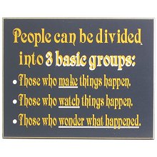 3 Basic Groups Humorous Wood Sign