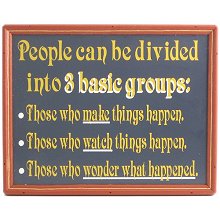 3 Basic Groups Humorous Wood Sign