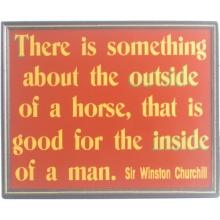 The Outside of a Horse Wood Sign