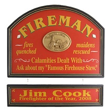 Firefighter Personalized Wood Sign