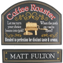 Coffee Roaster Personalized Wood Signs