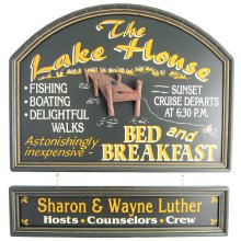 Personalized Lake House Old Time Wood Sign