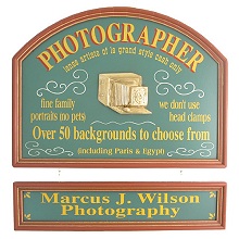Photographer Personalized Wood Sign
