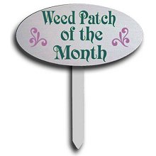 Weed Patch of the Month Wood Garden Signs