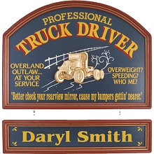 Truck Driver Personalized Wood Sign