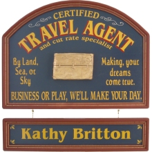 Travel Agent Personalized Wood Sign