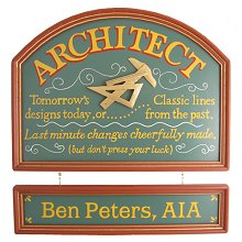 Architect Personalized Wood Sign