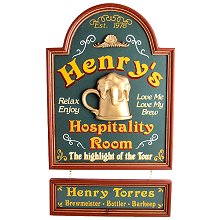 Personalized Hospitality Room Wood Pub Sign