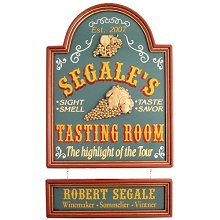 Wine Tasting Room Personalized Wood Sign
