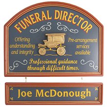 Funeral Director Personalized Wood Sign