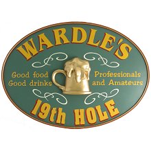 Personalized 19th Hole Oval Golf Sign