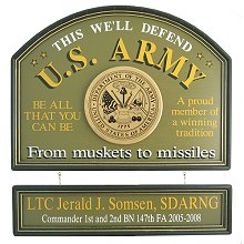 US Army Personalized Wood Sign
