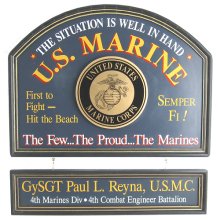 US Marines Personalized Wood Signs