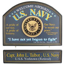 US Navy Personalized Wood Signs