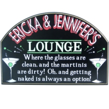 Martini Lounge Personalized Pub Sign