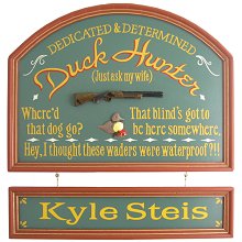Duck Hunter Personalized Wood Signs