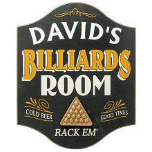 Personalized Billiards Room Pub Signs