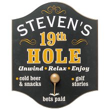 Personalized 19th Hole Golf Pub Signs