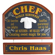 Personalized Chef Old Time Wood Signs