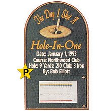 Hole in One Personalized Golf Plaque