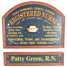 Registered Nurse Personalized Wood Sign