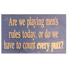 Mens Rules Today Wood Golf Sign