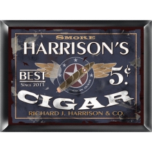 Personalized Patriot Cigar Pub Signs