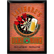 Personalized Dart Room Pub Wood Darts Sign
