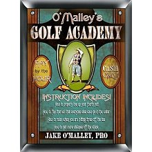 Personalized Wooden Golf Academy Sign