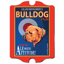 Vintage Personalized Ale Meets Attitude Pub Signs