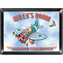 Personalized Fly-Boy Room Sign