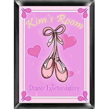 Personalized Ballet Slippers Room Sign