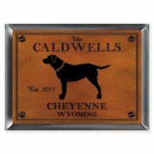 Personalized Labrador Wood Cabin Signs