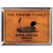 Personalized Loon Wood Cabin Sign