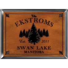 Personalized Spruce Wood Cabin Sign