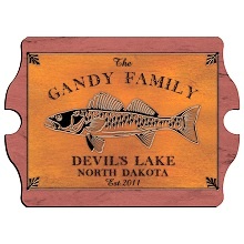 Vintage Personalized Walleye Wood Cabin Signs