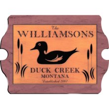Vintage Duck Wood Cabin Sign