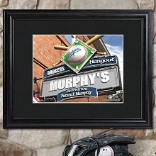 Personalized MLB Pub Signs with Wood Frame
