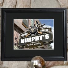 Personalized NHL Pub Print with Wood Frame