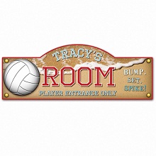 Personalized Beach Volleyball Kid's Room Sign