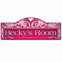 Personalized Glitz and Glamour Kid's Room Sign