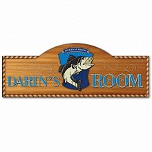 Personalized Gone Fishin' Kid's Room Signs