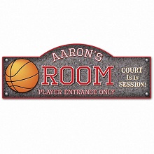 Personalized Basketball Hoops Kid's Room Sign