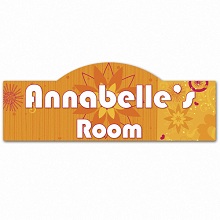 Personalized Orange Blossom Kid's Room Sign