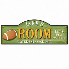Personalized Football Touchdown Kid's Room Signs