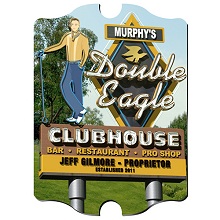 Vintage Personalized Marquee Double Eagle Wood Golf Sign